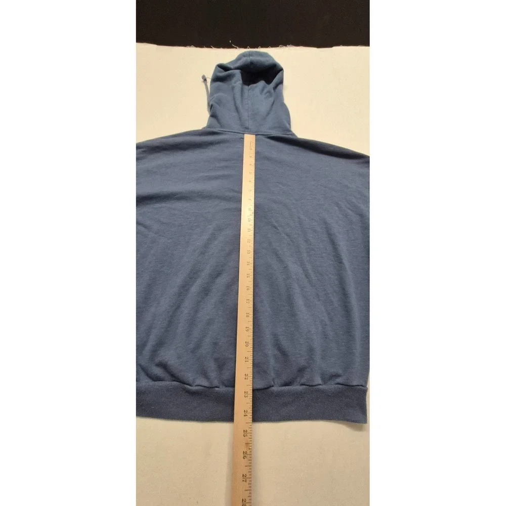 American Eagle women's lighter blue full zip pockets hoodie jacket‎ logo sz. XS